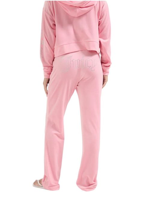 tina outline trackpantPantaloni in Velluto con Strass Logo Juicy Couture JUICY COUTURE | Pantaloni | VIJH70699JP2